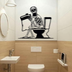 STC Metallschild "Toilette" – Türschild Für Badezimmer, In Weiß/Silber
