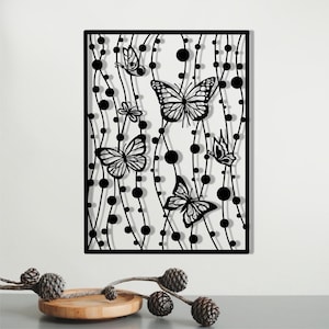 Butterfly Metal Wall Sculpture - Outdoor & Indoor Rustic Art - Handcrafted Decoration for Farmhouse, Garden, or Cozy Interior
