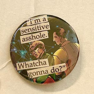 Sensitive - Qudo DS9  Pinback Button Badge, 1.5 inch