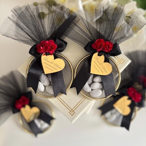 Wedding Almond Candy Favors For Guests, Engagement Favors, Wedding Candy, Unique Wedding Favors, Golden Heart Almond Candy For Wedding