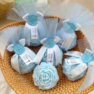 Personalized Scented Candle Favor: Baptism, Christening, First Communion