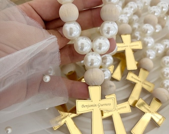 Mini Rosarios Personalizados: Bautizo, Primera Comunión