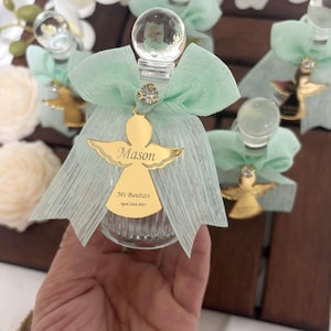 Personalized Holy Water Glass Bottle For Baptism, Baptism Favors, Holy Water Bottle Baptism Favors, Christening Favors, Holy Communion Favor