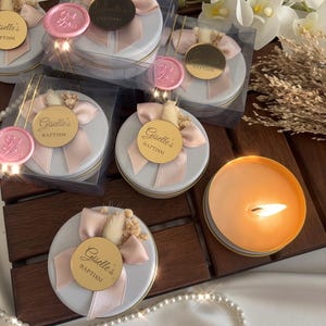 Personalized Baptism Candle Gift, Christening Favors for Boys and Girls, Holy Communion Candle Gift, Elegant Baptism Candle Decoration