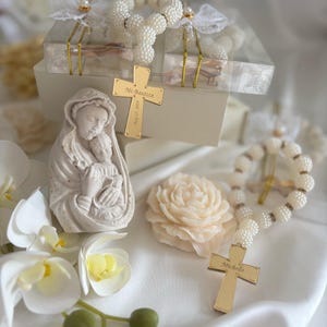 Chapelet de baptême personnalisé, Cadeaux de baptême garçon et fille, Cadeaux personnalisés, Cadeaux de première communion, Cadeaux de baptême, Cadeau de chapelet croisé