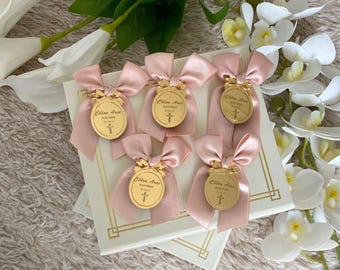 Personalisiertes Gold Acryl Kreuz Anhänger: Taufe Taufe Bevorzugungen