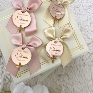 Personalized Cross Name Tag, Acrylic Mirror Baptism Tag, Lettering Name Logo, Mi Bautizo Tags, Baptism Cross Tag, Christening Favors Tag