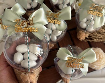 Teddy Bear Baby Shower Favors: Almond Candy Gift
