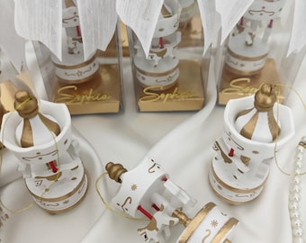 Personalized Wooden Carousel Party Favors: Baby Shower, Baptism, 1st Birthday