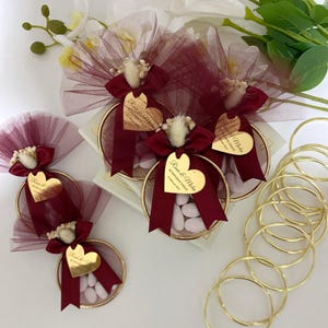 Wedding Almond Candy Favors For Guests, Engagement Favors, Wedding Candy, Unique Wedding Favors, Golden Heart Almond Candy For Wedding