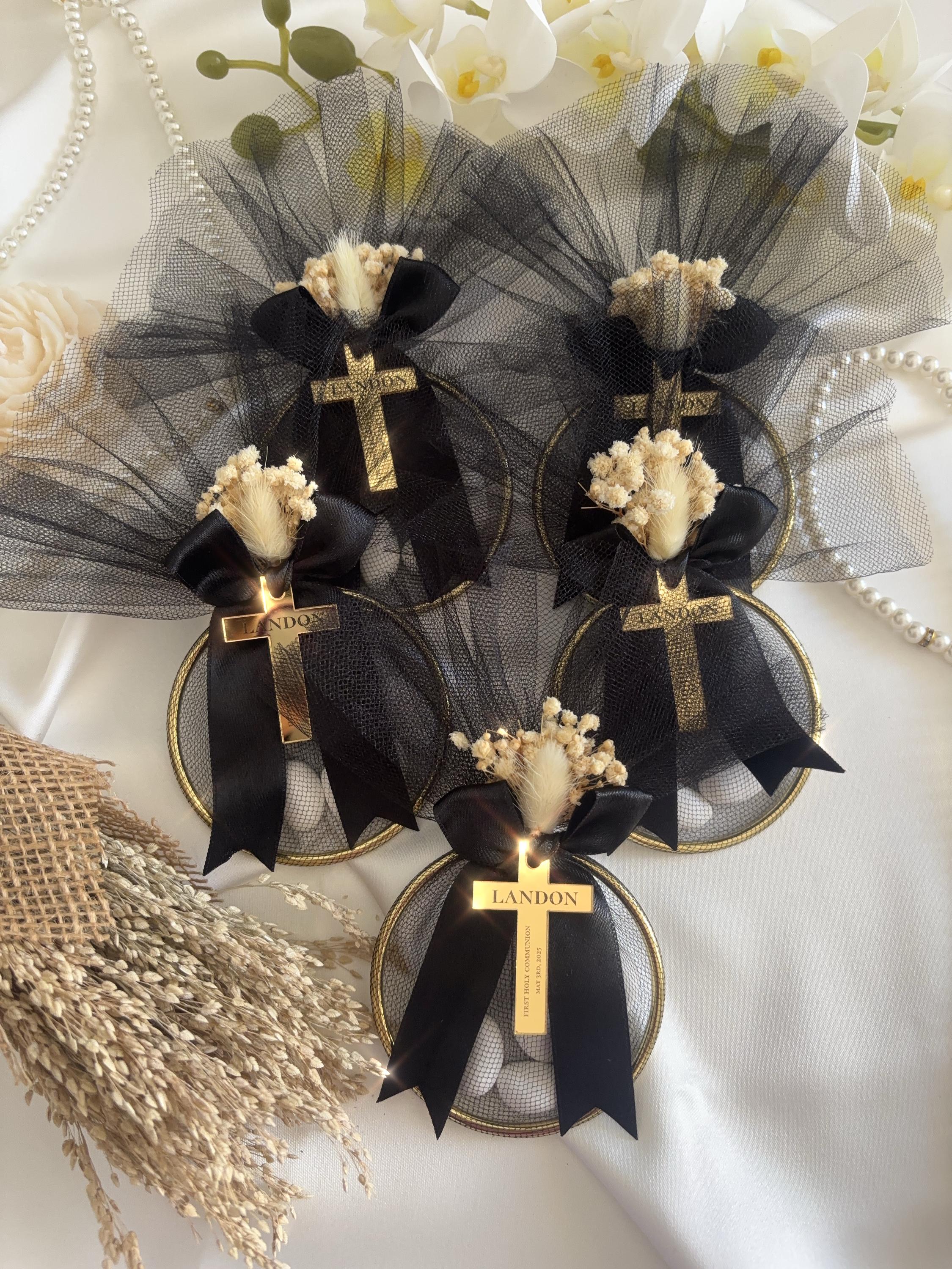 Baptism Almond Candy Favors: Ring Tulle Bags, Bomboniere Favors - Etsy