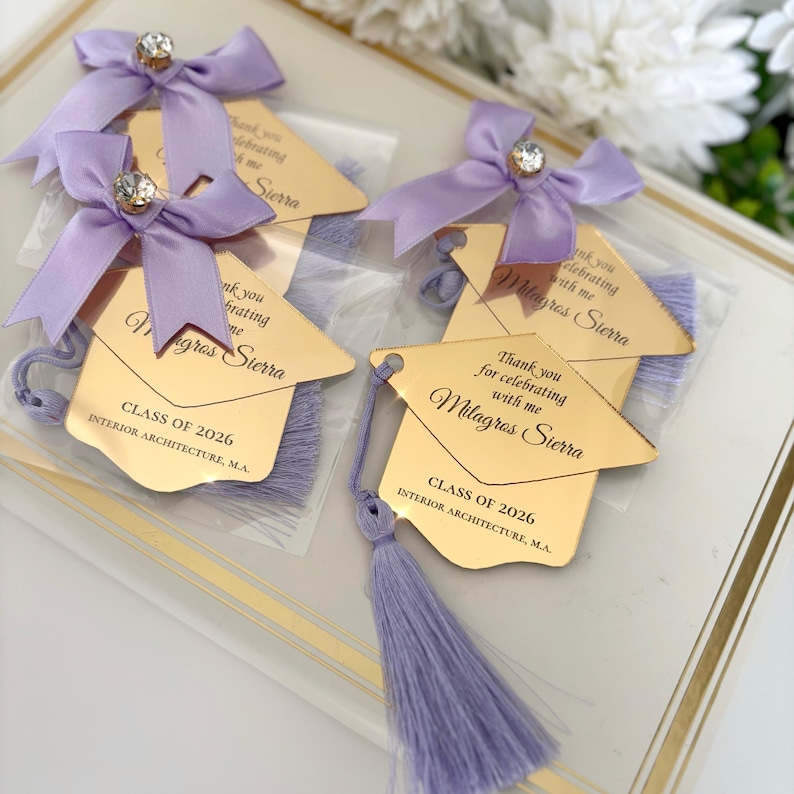 Personalized Graduation Cap Magnet Favors 2026: Acrylic Mirror Gift - Etsy