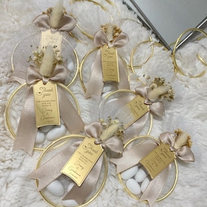 Wedding Almond Candy Favors For Guests, Engagement Favors, Wedding Candy, Unique Wedding Favors, Golden Heart Almond Candy For Wedding