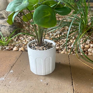Small Indoor Planter Pot, Ceramic Pot, White