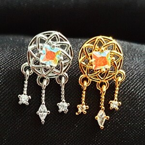 Dream Catcher L Shape Bar Cosmos Statement Nose Studs