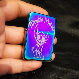 Trouble Maker Stitch Lighter Personalised Gift