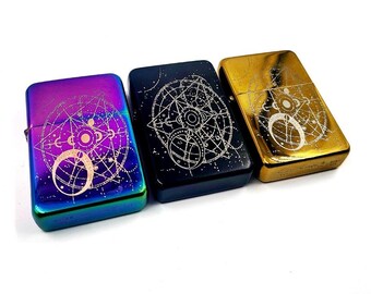 Mythic Galaxy Theme Flip Lighter Personalised Gift