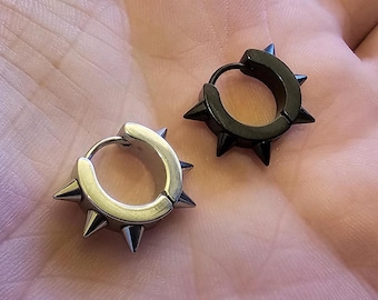 Spiked Punk Stainless Steel Earrings