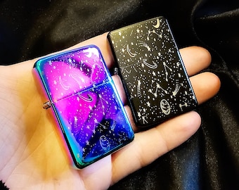 Deep Space Galaxy Theme Flip Lighter Personalised Gift