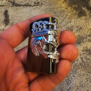 Crown Skull Lighter Gothic Personalised Engraving Gift