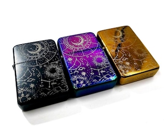 Encendedor personalizado con temática de galaxia del zodiaco