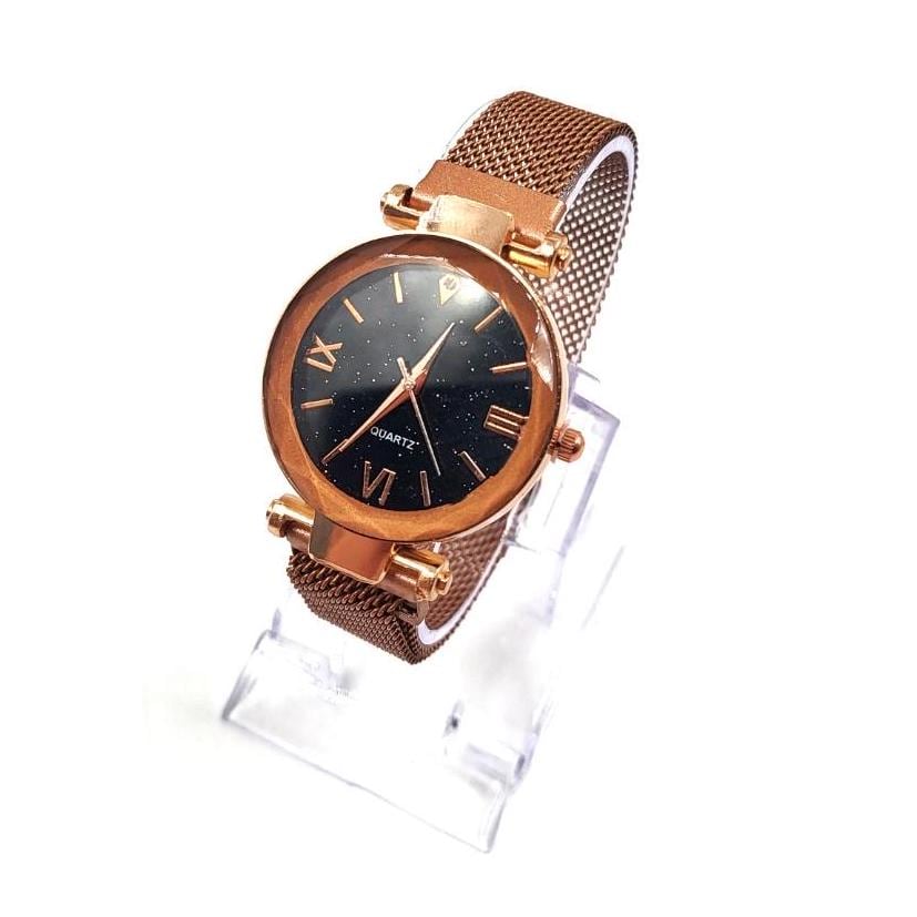 Rose Gold Galaxy Magnetic Band Wrist Watch Personalised Gift