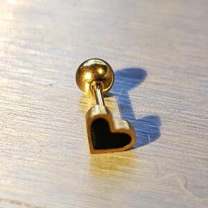 Gold And Black Ear Studs Earring Cartilage Tragus Helix Stud Body Piercing