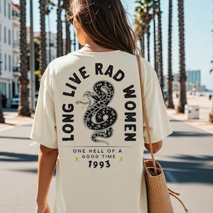 Comfort Colors® Long Live Rad Women Tee, Retro Boho Snake Tee, Vintage Inspired Comfort T-shirt, Snake Tee, Retro women T-shirt