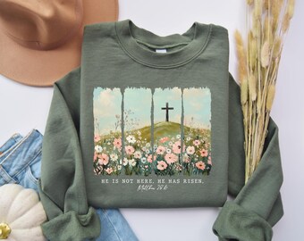 He is not here, he has risen shirt, easter shirt, Christian Shirt, Jesus Easter Shirt,jesus christ easter,Bible verse t-shirt, Womens tshirt