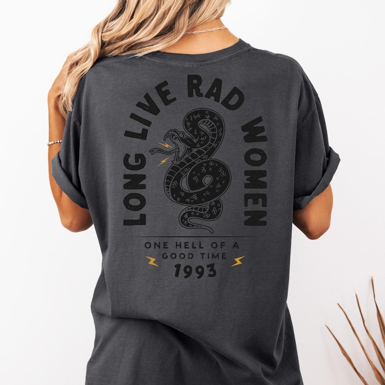 T-shirt Long Live Rad pour femme Comfort Colors®, T-shirt serpent bohème rétro, T-shirt confort d'inspiration vintage, T-shirt serpent, T-shirt femme rétro image 5