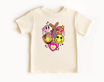 Softball Heart Shirt, Softball Shirt, Distressed Baseball Shirt, Softball Mom Shirt,Sports Fan, Softball Gift, Softball, Softball Kids Shirt