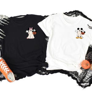 Mickey Halloween Shirt, Mickey Ghost Pocket Halloween Shirt, Halloween Ghost Shirt. Minnie shirt, couple shirt, Disney Halloween Shirt,