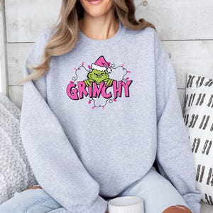 Sudadera Grinch, camiseta navideña de Grinch, suéter de película retro, camiseta de Grinchmas, pijamas navideños a juego, pijamas navideños a juego