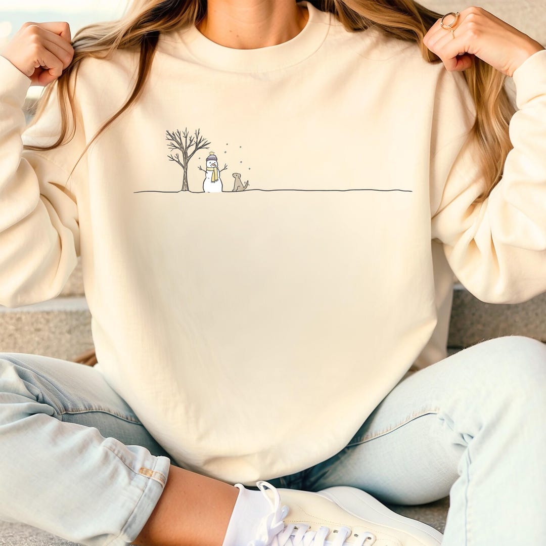 T-shirt De Noël Avec Bonhomme De Neige - Toutes Tailles Pour Enfants, Hommes Et Femmes - Fruit Of The Loom