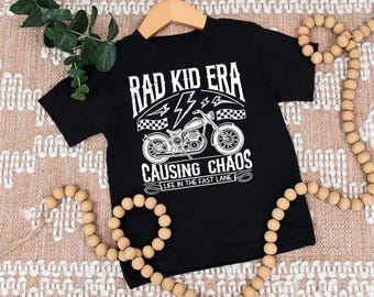 Rad Kid Era Shirt, Boys Motorcycle Shirt, Toddler Boy Shirt,Birthday Gift for Son,Funny Boy Shirt, Funny Kids shirt, Cute toddler shirt,tee