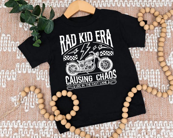 Rad Kid Era Shirt, Boys Motorcycle Shirt, Toddler Boy Shirt,Birthday Gift for Son,Funny Boy Shirt, Funny Kids shirt, Cute toddler shirt,tee