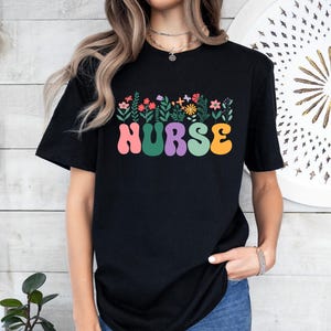 Floral Nurse Shirt, New Nurse Gift, Nurse Appreciation, Nurse Student Tee, Registered Nurse Shirt, Women Shirt,Nurse gift,Cute shirt for her