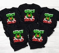 Custom Grinch Family T-shirt, Christmas Matching Grinch Squad Family sweatshirt, Personalized Grinch Hand Heart Shirt, trendy Shirt