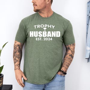 Custom Trophy Husband Shirt, Gift For Him, Funny Husband Shirt, Gift From Wife, EST Anniversary Gift For Him, Trendy Funny Gift,Father&#39;s Day