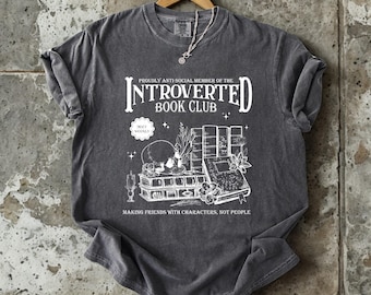 Comfort Colors® Anti-social Book Club Shirt for Introverted Romance Reader Vintage Distressed Reading T-shirt, Gift for her,Book lover shirt