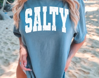 Comfort Colors® Salty shirt, Beach Shirt, Summer Tee, Vacation Shirt, Cute Summer Outfits For Women, Women shirt, Summer shirt, Beachy shirt