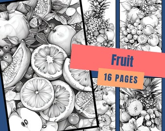 40 Various Food Grayscale Coloring Pages