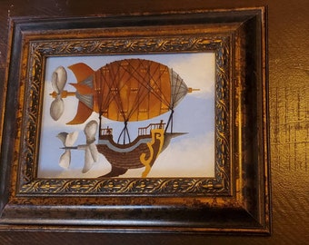 Pintura 3D de dirigible rígido