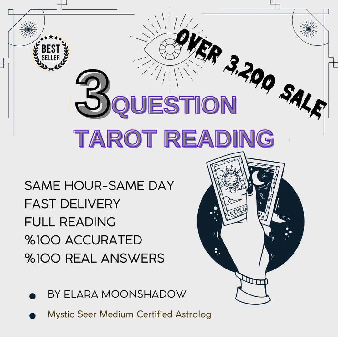 3 Question Tarot Reading: Same Day Psychic Insights - Etsy