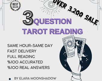 Lectura de tarot de 3 preguntas: Perspectivas psíquicas el mismo día