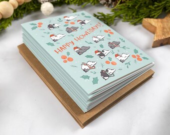 Sleepy Puppies Christmas Card Pack, Dog Holiday Cards | Happy Howlidays | Pack of 12