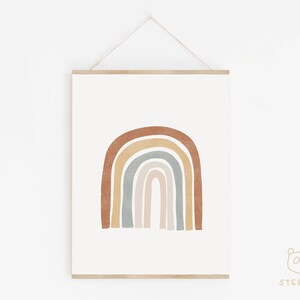 Rainbow Boho Nursery Wall Art Physical 5x7, 8x10, 11x14 image 2