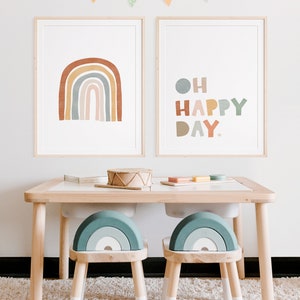 Rainbow Boho Nursery Wall Art Physical 5x7, 8x10, 11x14 image 5