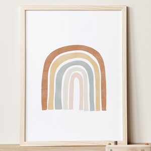 Rainbow Boho Nursery Wall Art Physical 5x7, 8x10, 11x14 image 1