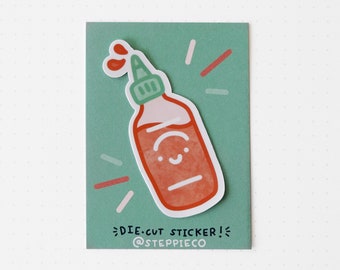 Sriracha Hot Sauce | Wasserfester Stanzsticker